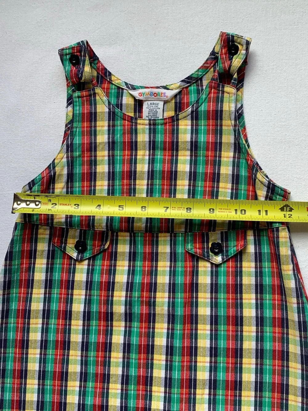 1998 Gymboree Rainbow Tag Vintage Plaid Spectator Jumper Sleeveless Dress 4-5